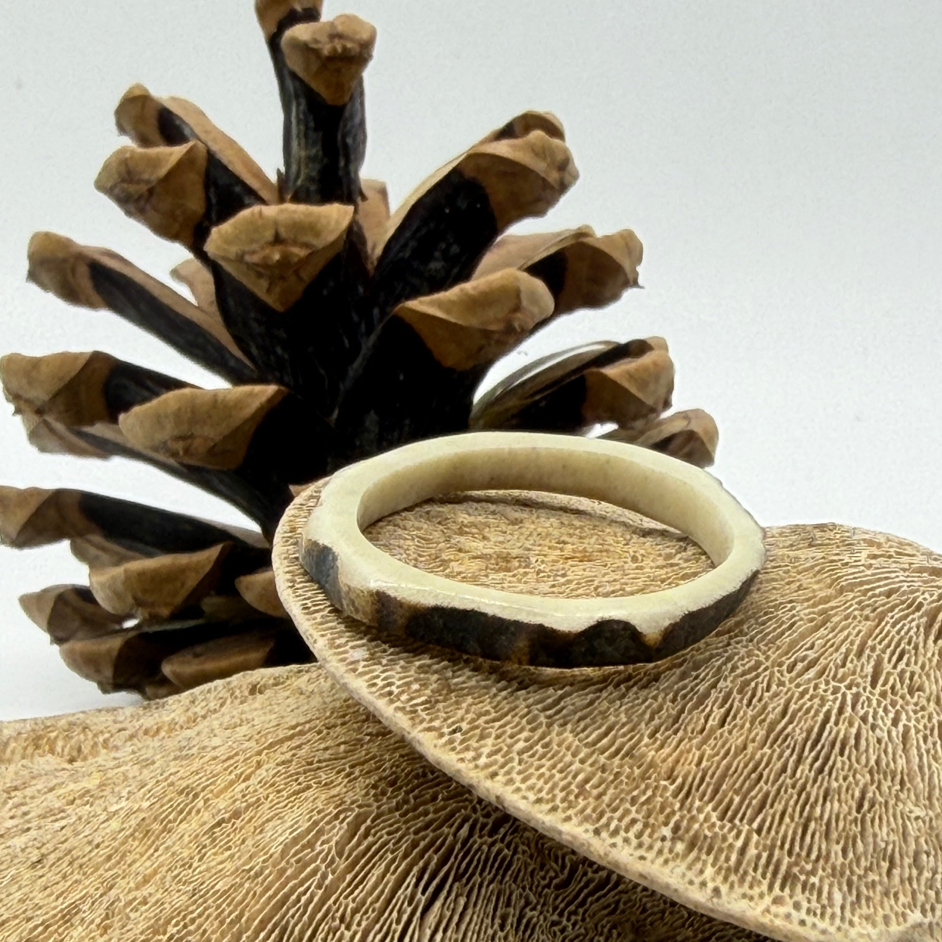 Jagdschmuck / Trachtenschmuck / Hirschhornring / Stapelring