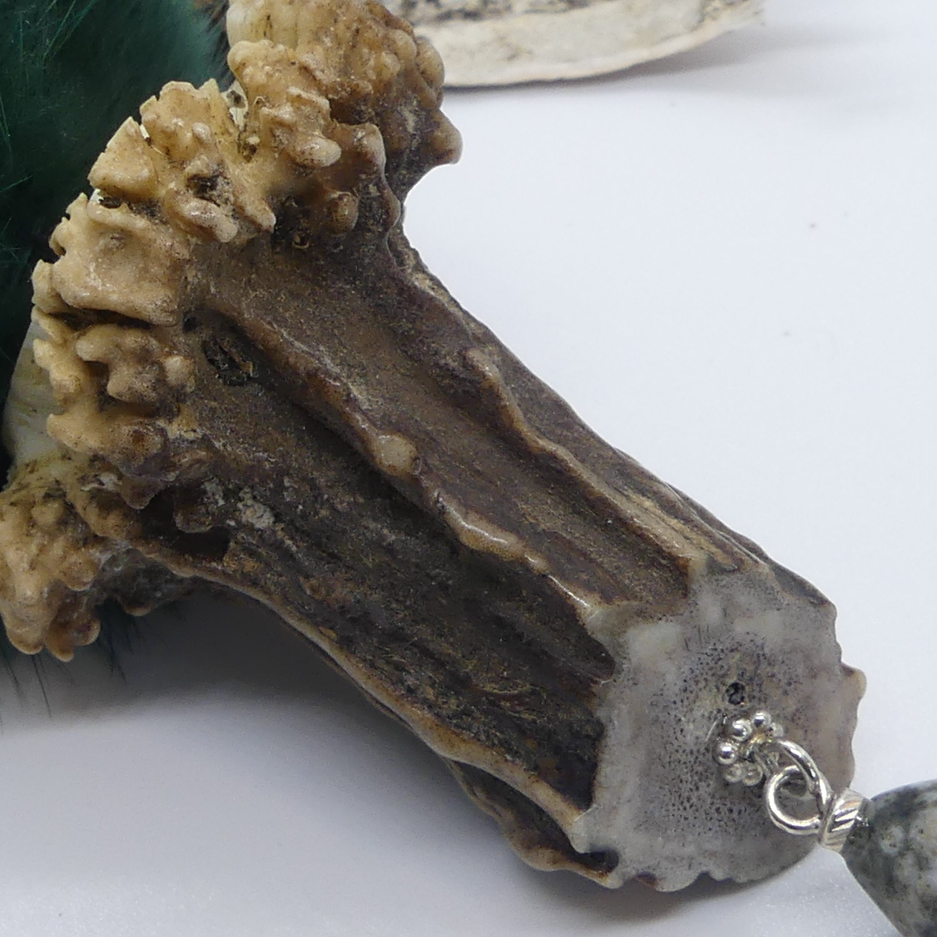 Seidenkette Bock meets Nerz "dark green"