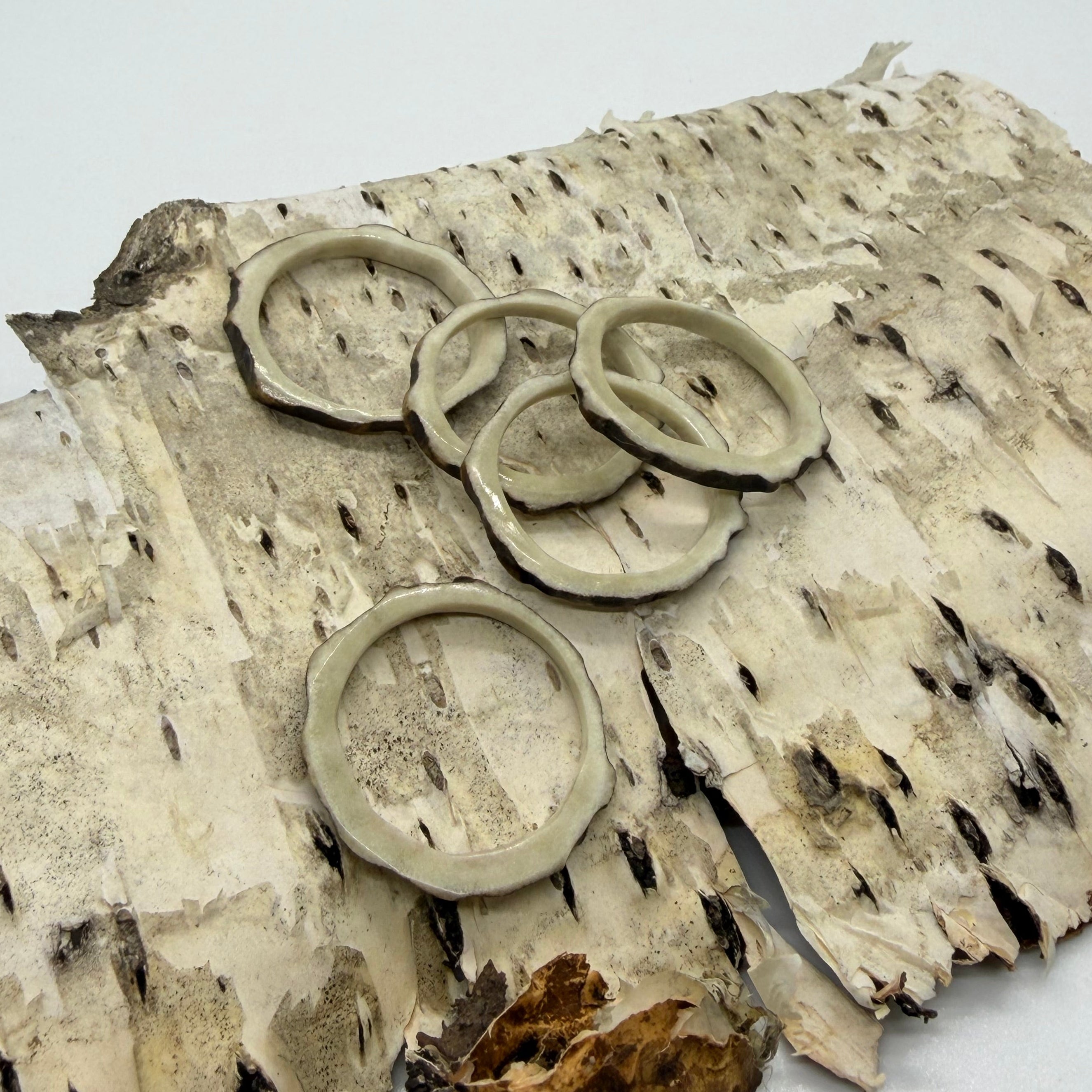 Jagdschmuck / Trachtenschmuck / Hirschhornringe / Stapelringe