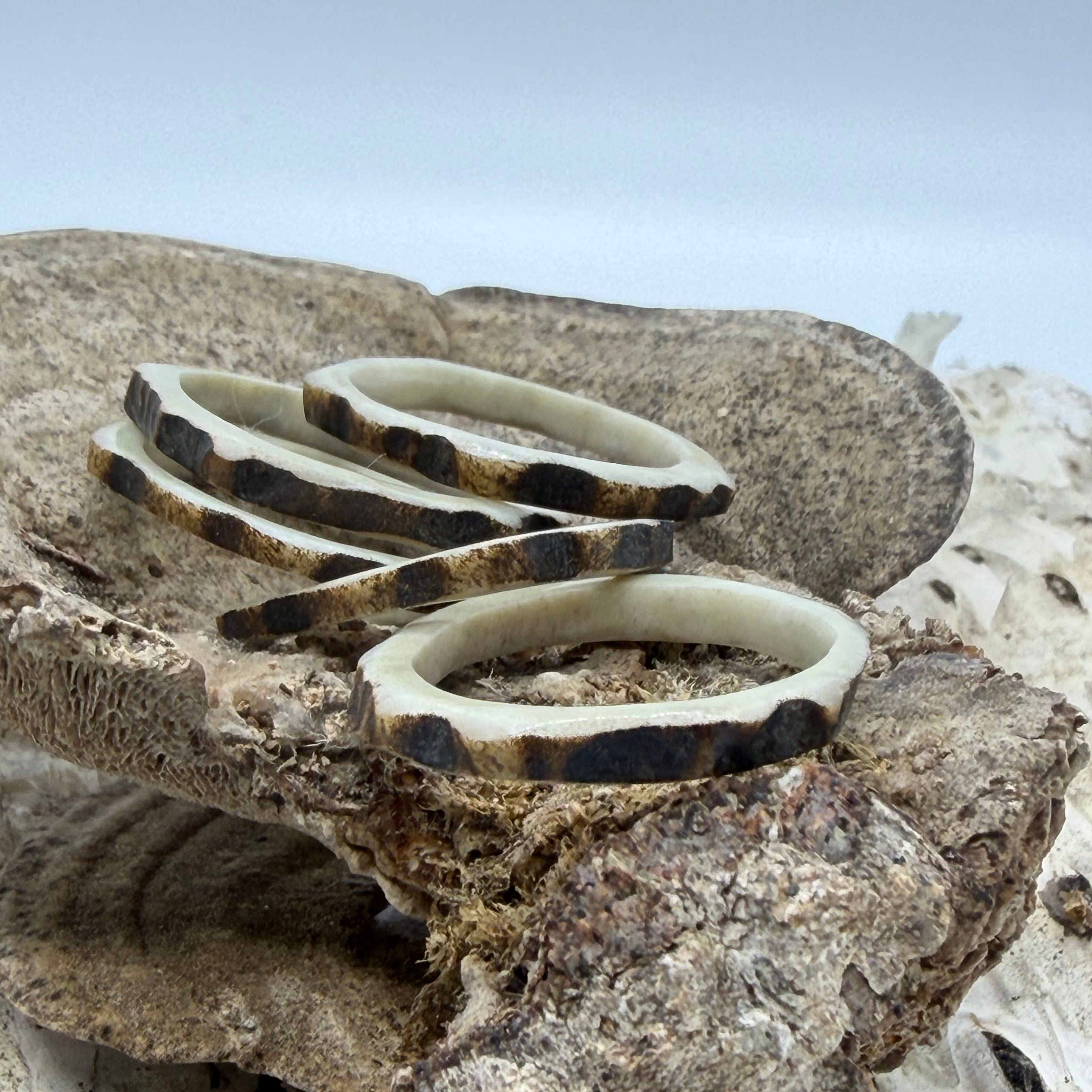Jagdschmuck / Trachtenschmuck / Hirschhornringe / Stapelringe