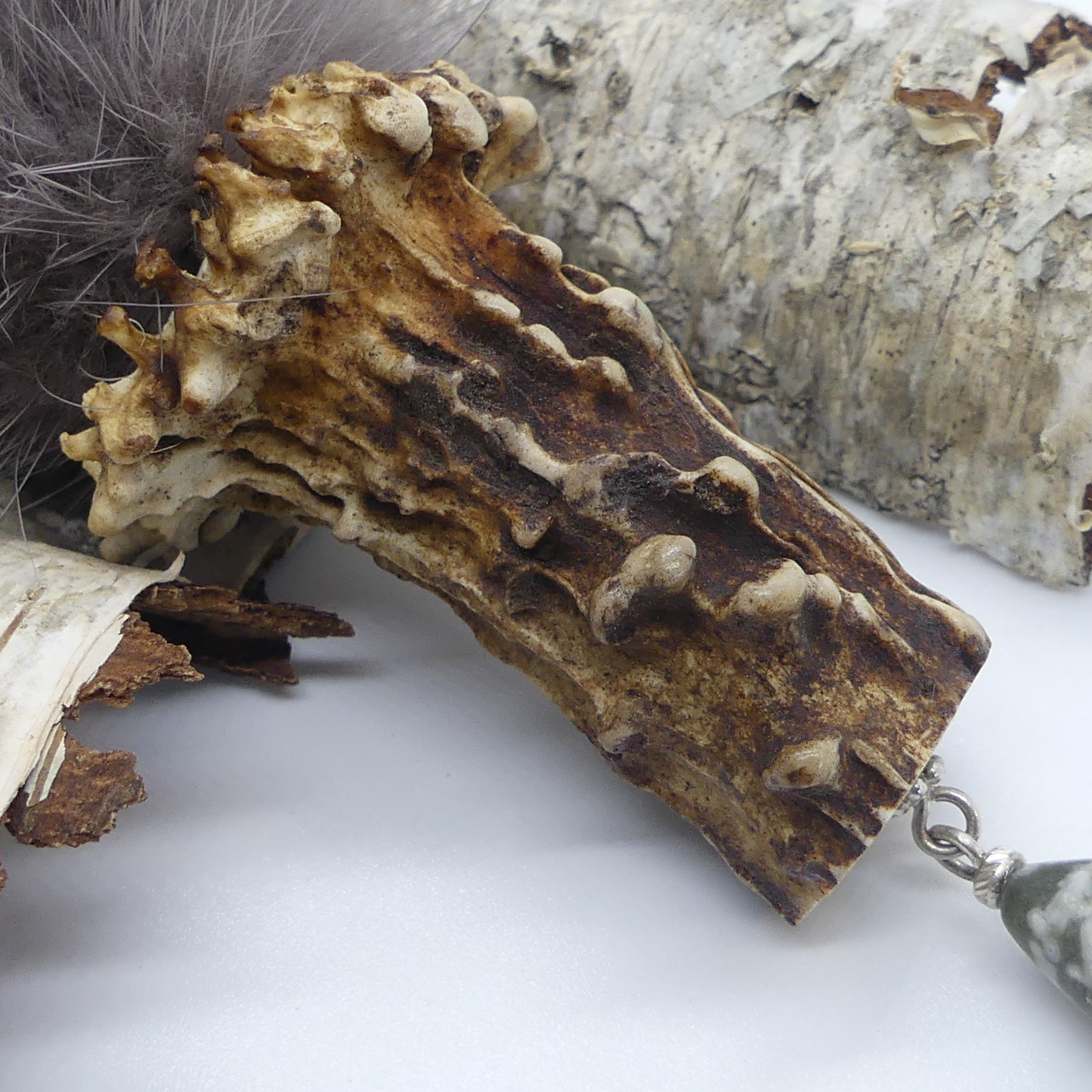 Seidenkette Bock meets Nerz "taupe"