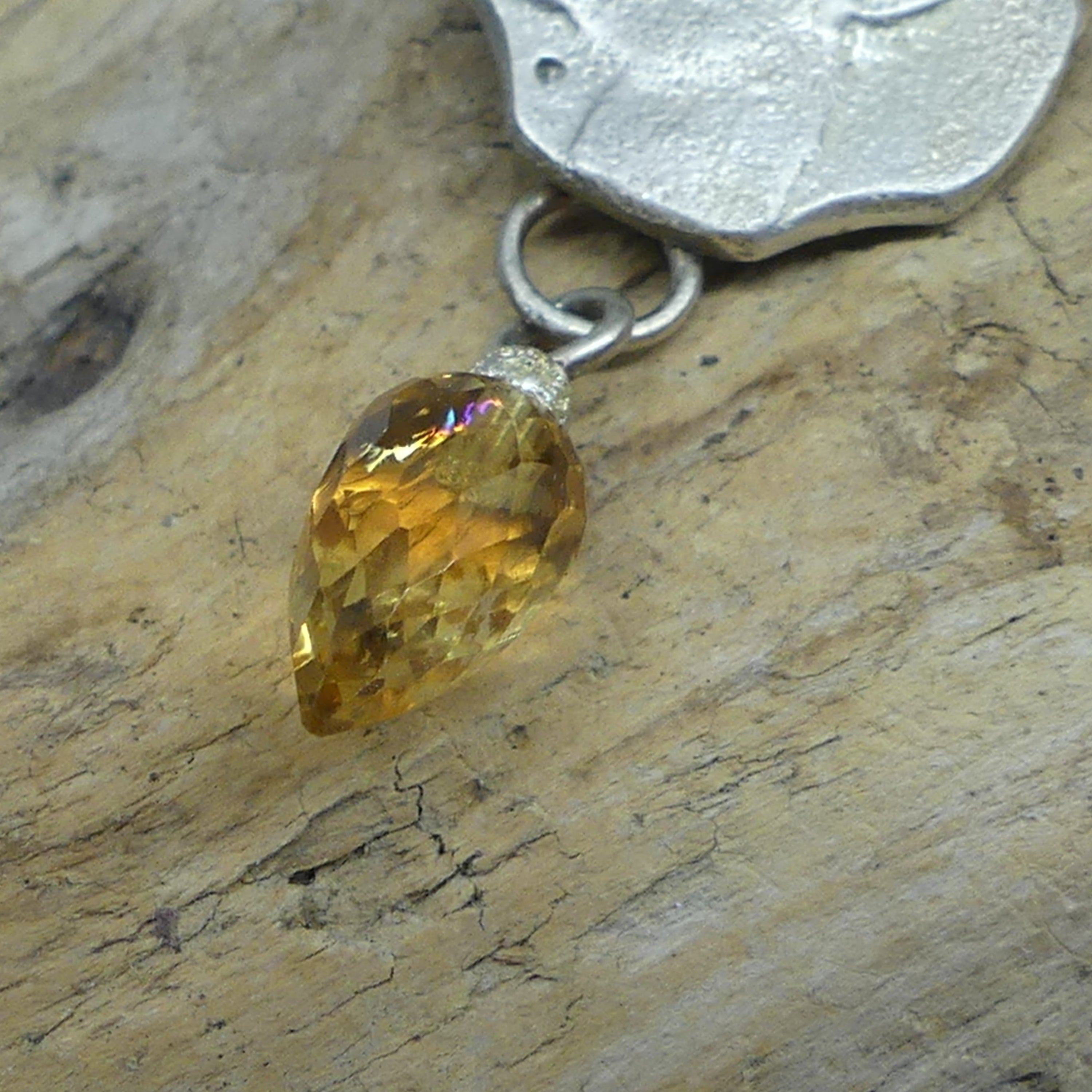 Bockmedaillon mit Citrinanhänger